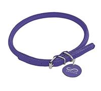 CHAPUIS SELLERIE Glamour Collier Réglable Rond en Cuir pour Chien/Chat Violet Diamètre 6 mm Longueur 17-20 cm Taille XS