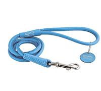 CHAPUIS SELLERIE Glamour Laisse Ronde en Cuir pour Chien Bleu Diamètre 10 mm Longueur 1,22 m Taille M