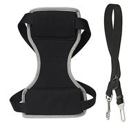 CHAPUIS SELLERIE Harnais/Laisse de Sécurité Voiture/Sangle en Nylon pour Chien Noir 15 mm x 35-50 cm Taille M