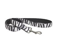 CHAPUIS SELLERIE Laisse pour Chien et pour Chat Velours/Nylon Zèbre 10 mm, Longueur 1,20 m, Taille XS