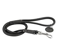 CHAPUIS SELLERIE Laisse Ronde en Cuir pour Chien Noir 4 mm 1,22 m