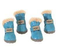 CHAPUIS SELLERIE Set de 4 Chaussures en PVC pour Chien Bleu Taille 4