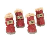 CHAPUIS SELLERIE Set de 4 Chaussures en PVC pour Chien Rouge Taille 2