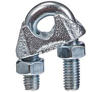 Chapuis, Serre-câble étrier, Acier zingué semelle fonte, Pour câble Diam. 10 mm, Fixation De 2 Câbles, Permet De Serrer Des Câbles De Diamètres Importants, Blocage Efficace Du Câble, Sécurité Accrue