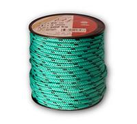 Chapuis - Tresse Polyester / Polyamide - Résistance à la Rupture Indicative 200 kg - Diamètre 3 mm - Longueur 25 m - Loisirs et Jardinage - Noir / Vert