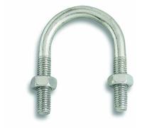 Chapuis VFT3 Lot de 2 Brides fixation tube acier zingue M 6 mm Largeur intérieur 21 mm