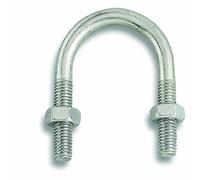 Chapuis VFT5 Lot de 2 Brides fixation tube acier zingue M 8 mm Largeur intérieur 34 mm