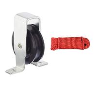 Chapuis VPCP1 Poulie chape acier zingue 20 kg galet 40 mm pour Corde D 6 mm & DR62 Corde polypropylène tressée 450 kg D 6 mm L 15 m Orange
