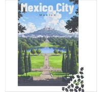 Chapultepec Park Puzzles 1000 pièces | puzzle avec un design de carte ancienne pour les fans d'histoire une image du monde d'autrefois à compléter à la maison
