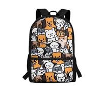 chaqlin Cartables pour filles - 43,2 cm - Sac à dos pour la rentrée scolaire - Sac à dos de voyage avec sangle, Famille de chiens.