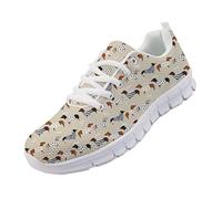 chaqlin Femmes Sport Sneaker Mesh Chaussures de Course sur Route pour Les Adolescents Filles Voyage en Plein air Formateurs de randonnée Teckel Fitness Chaussures Léger Taille 39