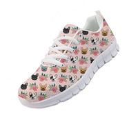 chaqlin Mignon Bouledogue Français Imprimer Chaussures de Course Casual Sport Gym Marche Fitness Formateurs Femmes Hommes Baskets Taille 40 EU