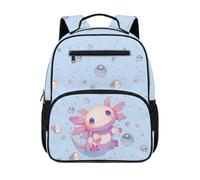 chaqlin Sac à dos d'école pour enfants de 4 à 6 ans - 12 l, Adorable Axolotl., M, Preppy