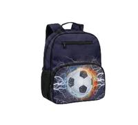 chaqlin Sac à dos pour enfants, cartables d'école, sac à dos imprimé intégral pour garçons de 4 à 6 ans, sac à dos préscolaire avec sangle rembourrée, Flame Football, M, Preppy