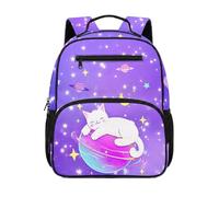 chaqlin Sacs d'école pour enfants - Sac à dos préscolaire - Sac à dos pour enfants de 4 à 6 ans, chat, M, Preppy