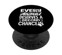 Chaque Animal mérite Une Seconde Chance pour Adopter Un abri pour Animaux PopSockets PopGrip Adhésif