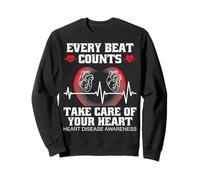 Chaque Battement Compte Le survivant du Mois de Sensibilisation aux Maladies cardiaques Sweatshirt