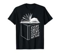 Chaque Belle Histoire Commence dans Mon Livre de Barman de Bar T-Shirt