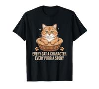 Chaque chat Un personnage Chaque ronronnement Une histoire Félin amoureux des chats T-Shirt