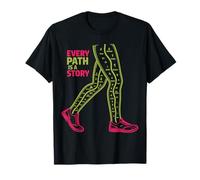 Chaque Chemin est Une Histoire Neon Trail Design T-Shirt