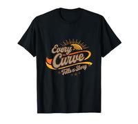 Chaque Courbe raconte Une Histoire Design rétro Coucher de Soleil Positif T-Shirt