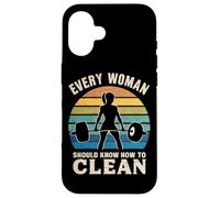 Chaque Femme devrait Savoir Comment Nettoyer l'haltérophilie rétro Coque pour iPhone 16