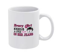 Chaque Fille A Besoin D'Un Petit Accroc Dans Son Jean. Tasse À Café Impression Tasse Drôle Tasses 330Ml Pour Lait Homme Femme