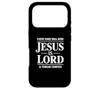 Chaque Genou s'incline Jésus est Le Seigneur Langue Confesser Christian Coque pour iPhone 17 Pro