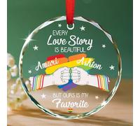 Chaque Histoire d'amour Est Belle sauf La Nôtre Christmas Hanging Verre Sapin Décoration D'Ornement De Noël avec Ficelle Décoration De Noël À Suspendre