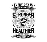 Chaque jour à la salle de sport est une nouvelle chance de devenir plus fort, de mieux manger, de vivre plus sainement et de devenir la meilleure version de vous-même. 50.4x72.4cm