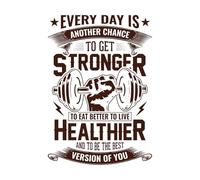 Chaque jour à la salle de sport est une nouvelle chance de devenir plus fort, de mieux manger, de vivre plus sainement et de devenir la meilleure version de vous-même. 36x51.7cm