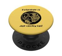 Chaque Jour, C'est la journée du Poulet Jerk PopSockets PopGrip Adhésif