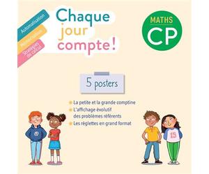 Chaque jour compte - Maths CP Ed. 2022 - 5 Posters avec frise Petite et Grande comptines 5 posters avec frise petite et - Pauline Negrel-Lion - Hatier - Boîte ou accessoire - Scolaire / Universitaire