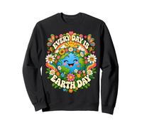 Chaque Jour est Un Jour de la Terre avec des Fleurs colorées Sweatshirt