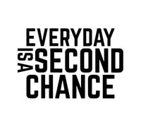 chaque jour est une seconde chance Stickers muraux en vinyle 36x54.3cm Décoration de carrosserie Noir