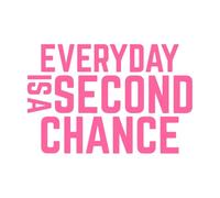 chaque jour est une seconde chance Stickers muraux en vinyle 50.4x76cm Plusieurs tailles disponibles Rose