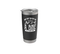 Chaque jour, je pars à l'aventure à vélo Gobelet isotherme en acier inoxydable double paroi