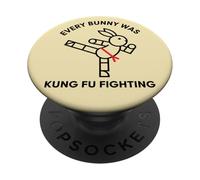 Chaque Lapin jouait au Kung-fu pour Une fête de Pâques Amusante PopSockets PopGrip Adhésif