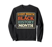 Chaque Mois, C'est Le Mois de l'histoire des Noirs, Professeur rétro pour Hommes et Femmes Sweatshirt