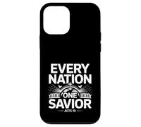 Chaque nation Un Sauveur Actes 10 Gospel Unity Message Coque pour iPhone 12 mini