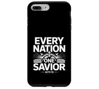Chaque nation Un Sauveur Actes 10 Gospel Unity Message Coque pour iPhone 7 Plus/8 Plus
