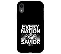 Chaque nation Un Sauveur Actes 10 Gospel Unity Message Coque pour iPhone XR