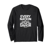 Chaque nation Un Sauveur Actes 10 Gospel Unity Message Manche Longue