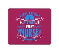 Chaque Patient, Une Histoire. Chaque Infirmière, Une Conteuse. Mouse Pad Bords Cousus Tapis De Souris Petit Mousepad pour Travail Jeu Ordinateur 25X30Cm
