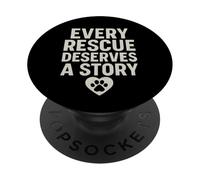 Chaque sauvetage mérite une histoire. Espoir vintage animal de compagnie. PopSockets PopGrip Adhésif