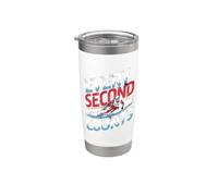 Chaque seconde compte le ski alpin Gobelet isotherme en acier inoxydable double paroi
