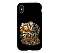 Chaque Signal raconte Une Histoire de détection de métaux Coque pour iPhone X/XS