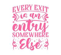 chaque sortie est une entrée ailleurs typographie de motivation citations inspirantes Stickers artistiques en vinyle 64x81cm N'abîme pas le mur Rose