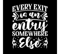 chaque sortie est une entrée ailleurs typographie de motivation citations inspirantes Stickers muraux en vinyle 64x81cm Décoration de magasin Blanc