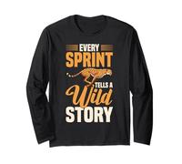 Chaque Sprint raconte Une Histoire Sauvage guépard en Cours d'exécution Manche Longue